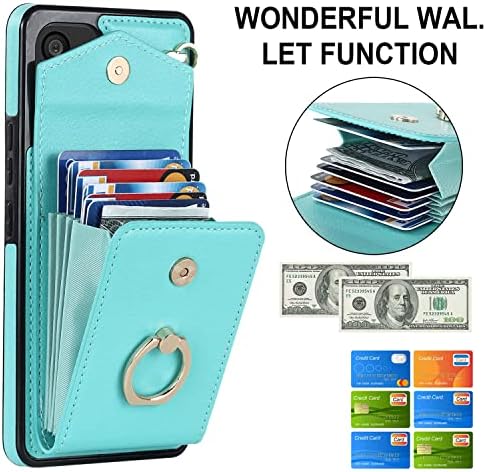 Чанта-портфейл с панти капак за телефон, съвместим с Samsung Galaxy A13 4G / 5G, една чанта-портфейл с отделения