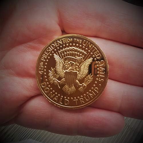Монета Тръмп 2020 Challenge Версия на B-Голямата 24-каратная Позлатен медал American Eagle с участието на 45-ти Президент отзад Коллекционный дизайн с тегло 1 унция С профила на Пре