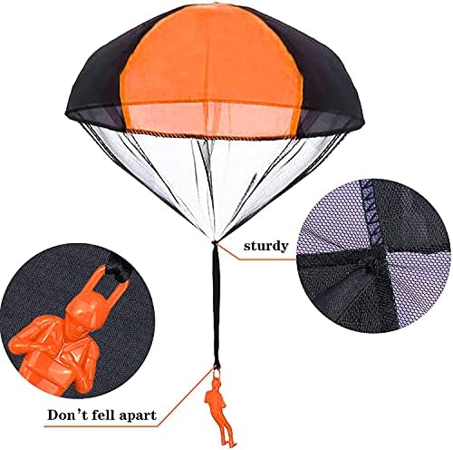 Играчка с парашут, 5 бр., Без заплитане, За мъже С Парашут, е Детска играчка за парашутисти на открито, Армейски