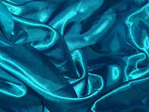 THE DESIGN CART Опаковка от плат Синьо-Blue Silky Plain Japan Сатен с ширина 10 метра 43 инча - 109 см за декоративно и приложно изкуство, занаяти, шевни и други шевни проекти, Синьо-Bule-8