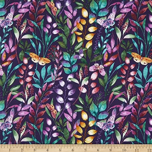 Уилмингтонские ботанически магически клони и пеперуди лилав цвят, плат by The Yard