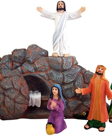 Религиозна Статуя от смола от осем части Възкресението на Исус Христос, Статуя на Набор от Бижута