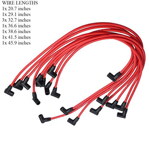 10,5 мм и Високоефективен Комплект кабели за свещи, Подходящ за HEI би би си SBC 350 454 383 Electronic от Lucky
