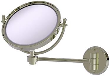 Стенно Огледало за грим Allied Brass WM-5/5X8 См с 5-Кратно увеличение, Полиран Никел