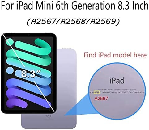 Калъф Nannxiebky за iPad Mini 6, Калъф за iPad Mini 6-то поколение, Кожен Портфейл-за Награда, с няколко Ъгъла на