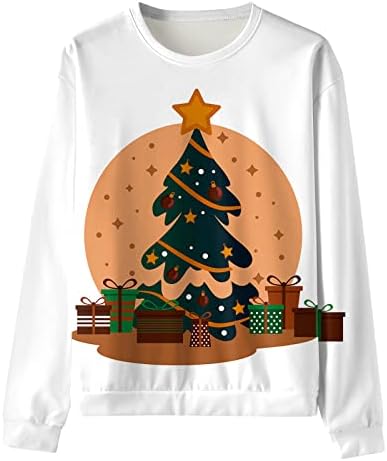 DSODAN Весела Коледа Мъжки Свитшоты, Пуловер, 3D Забавен Коледен Дядо Коледа С Принтом, Вечерни Дизайнерски Пуловер