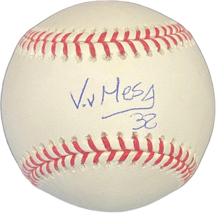 Виктор Виктор Меса С автограф от Официалния представител на Мейджър лийг бейзбол - Бейзболни топки с Автографи