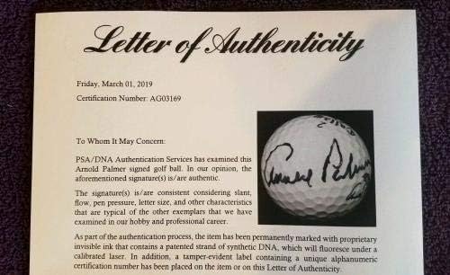 Топката за голф Калауей с Логото на Unbrella, Подписан Арнолд ПАЛМЕРОМ, Сертифициран от PSA DNA - Топки за голф с Автограф