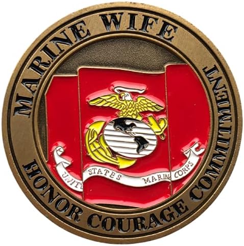 Съпругата на морската пехота на Съединените Щати Чест Кураж, Отдаденост на Благодарност Вызовная Монета