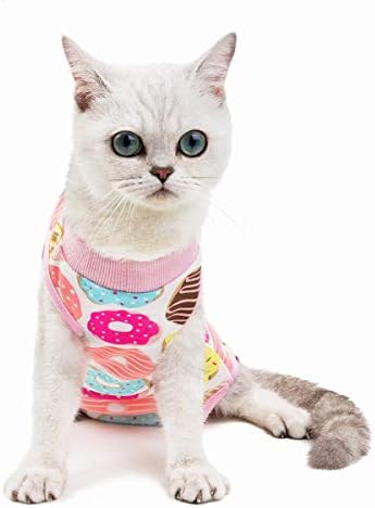 TiBseo Cat Recovery Suit - Професионален Хирургически Възстановителен костюм за котки, Памук, Дишащи Хирургически